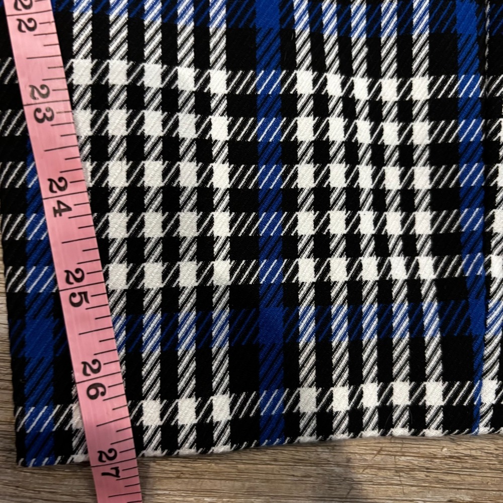Banana Republic Sloan Skinny Fit Women's Ankle Office Pants Blue Plaid Size 10 - Picture 6 of 9